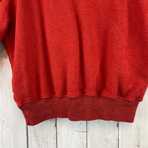 n:PHILANTHROPY Ventura Sweatshirt French Terry Cold Shoulder in Red Size Medium - Picture 4 of 10